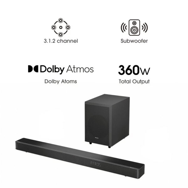 Hisense 360W Soundbar 3.1.2 Channel Soundbar AX3120