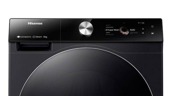 Hisense 12kg Smart Front Load Washing Machine with Touch Screen WF7S1247BB - Image 2